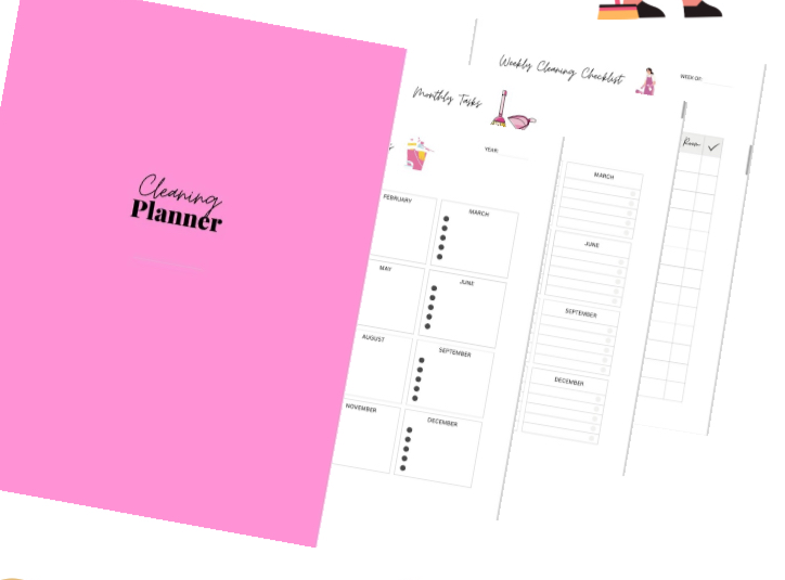 Cleaning planner (Physical book) A5 size
